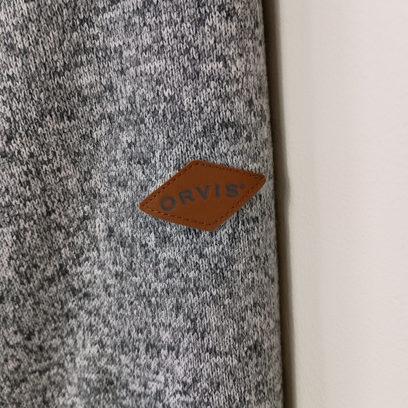 Orvis Brighton Sherpa Fleece Pullover Heather Gray XL Mens 1/4 Zip Pockets Warm - Picture 4 of 12